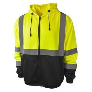 Men's Neon Yellow and Black Performance Jacket
